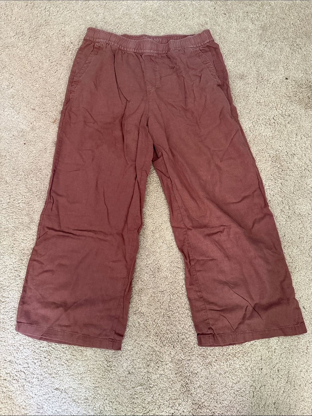 Old Navy Wide-Leg Pants in Brick Red